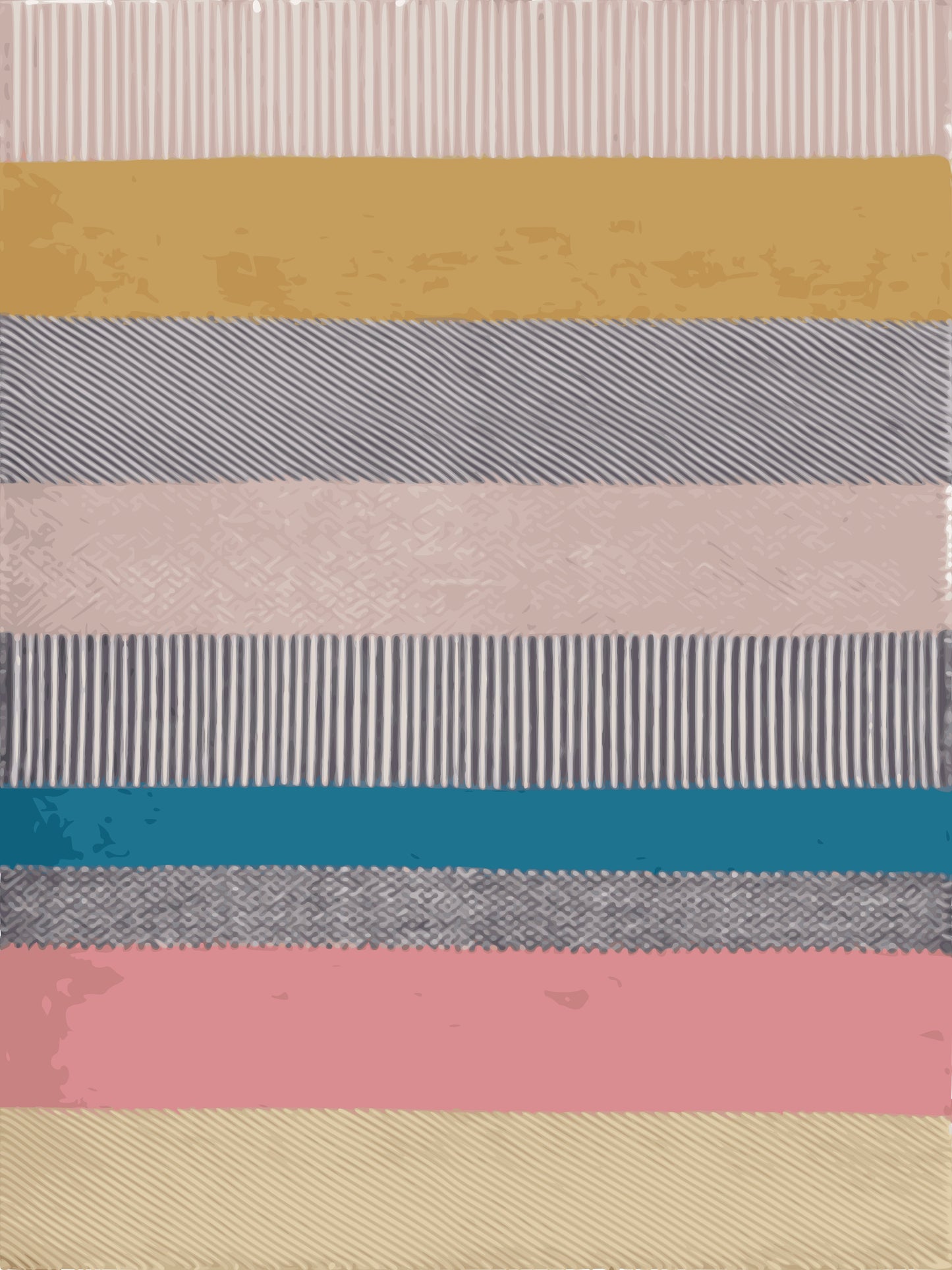 Kameleon Colorblock Rug 2 – Custom Size, Washable, Anti-Slip