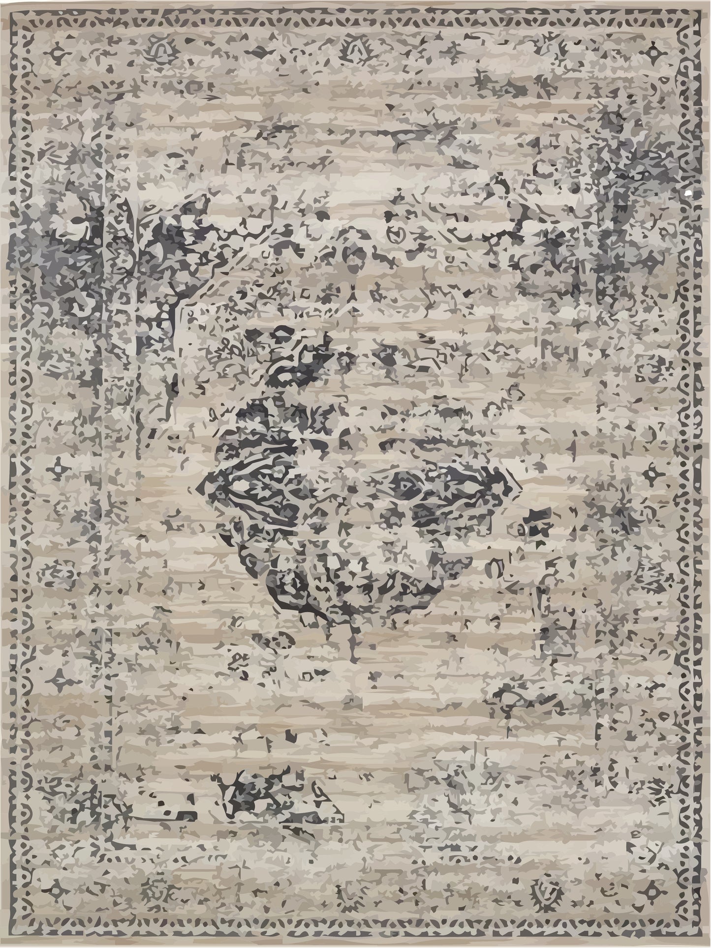 Kameleon Boho 12 Rug – washable, anti-slip felt rubber, eco-friendly custom design