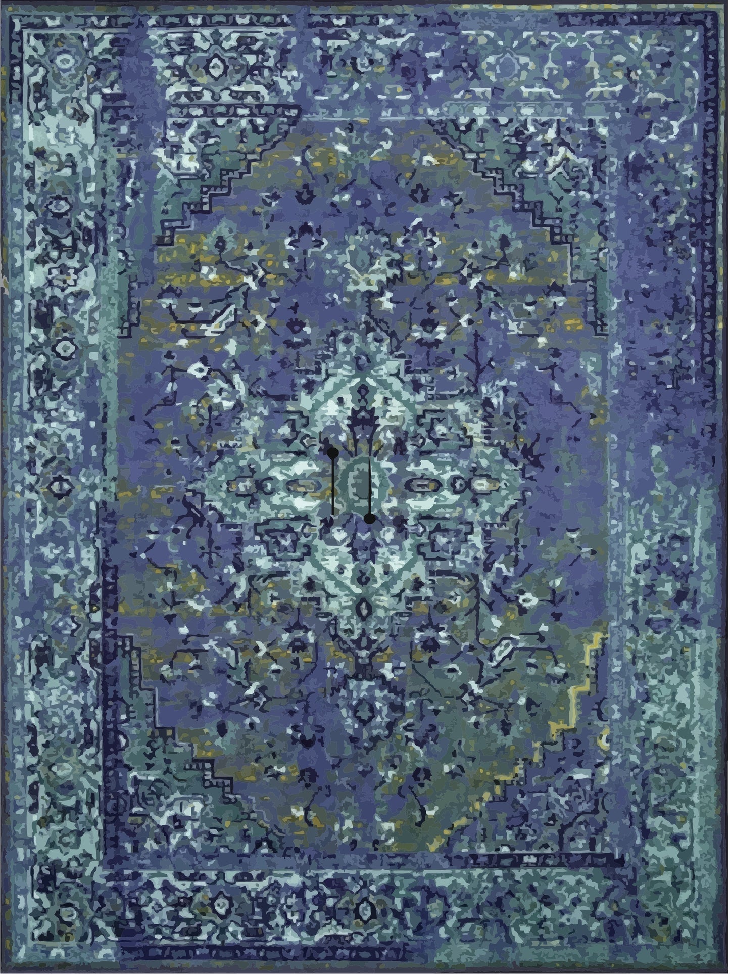 Kameleon Boho 29 Rug – washable, anti-slip felt rubber, eco-friendly custom design