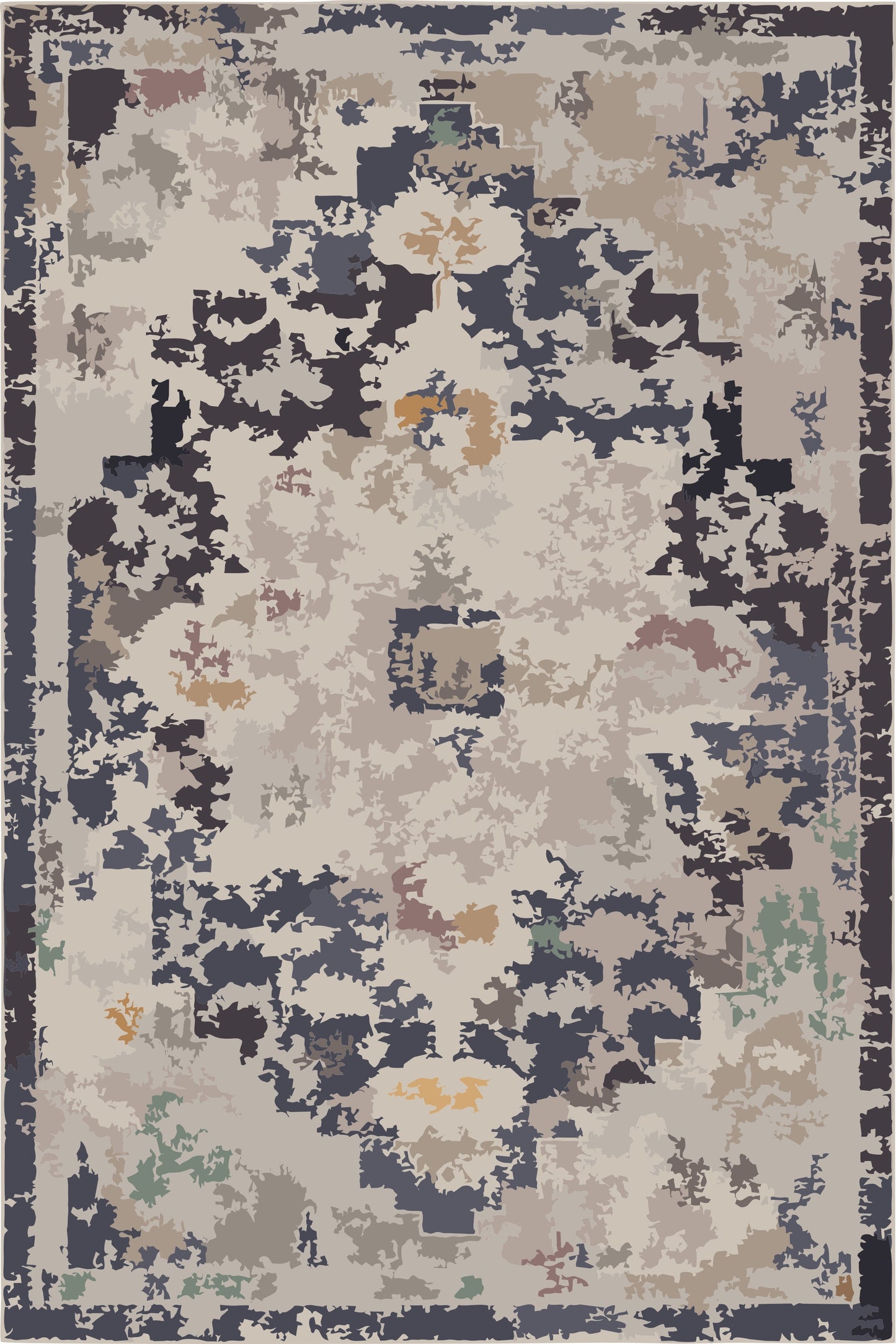 Kameleon Boho 40 Rug – washable, anti-slip felt rubber, eco-friendly custom design