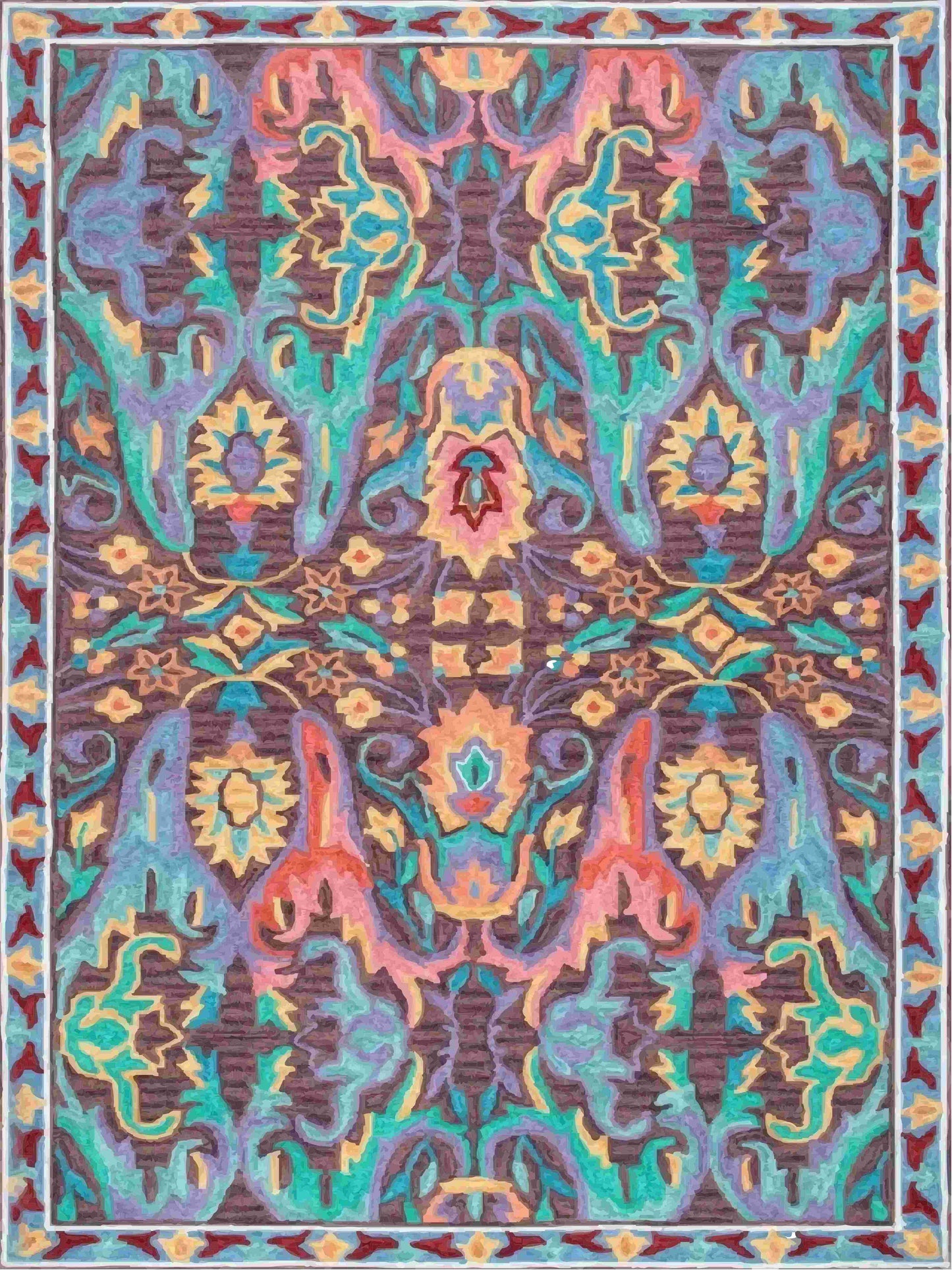 Kameleon Colorfull Rug 3 – Custom Size, Washable, Anti-Slip