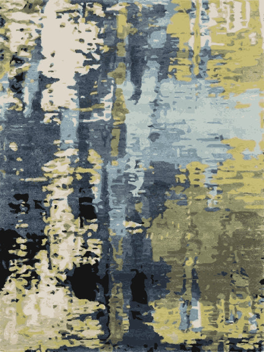 Kameleon Abstract 25 Rug | Washable Rug, Anti-Slip, Custom Size – Kameleon