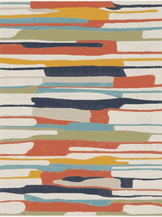 Kameleon Abstract 29 Rug | Washable Rug, Anti-Slip, Custom Size – Kameleon