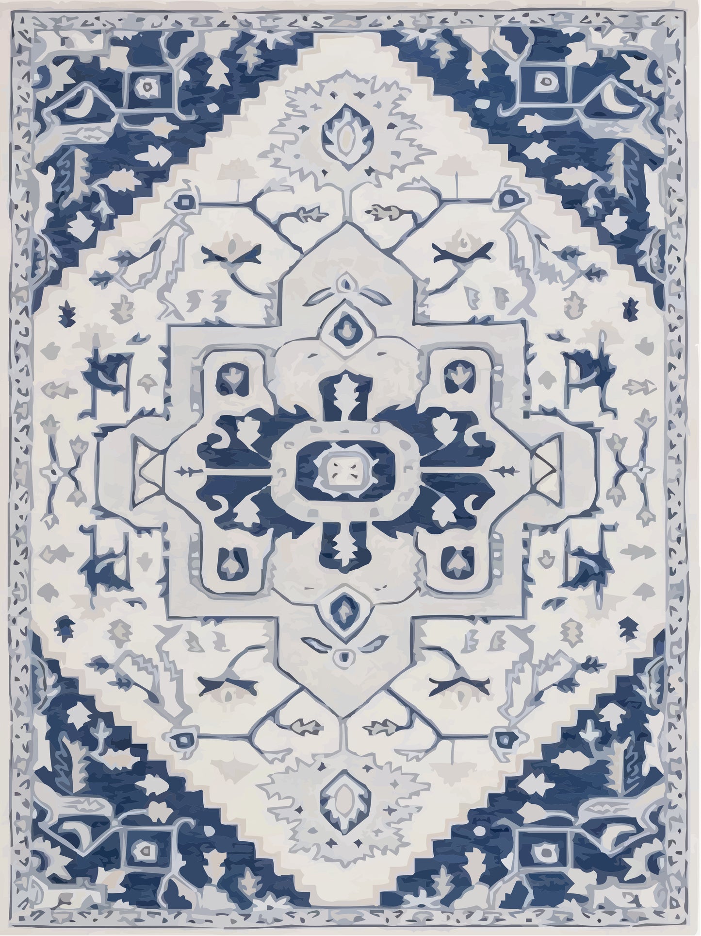Kameleon Boho 64 Rug – washable, anti-slip felt rubber, eco-friendly custom design
