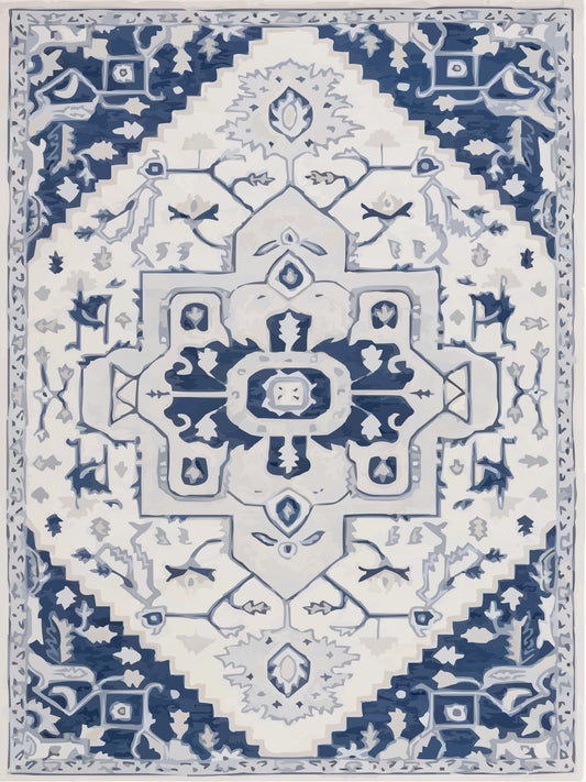 Kameleon Boho 64 Rug – washable, anti-slip felt rubber, eco-friendly custom design