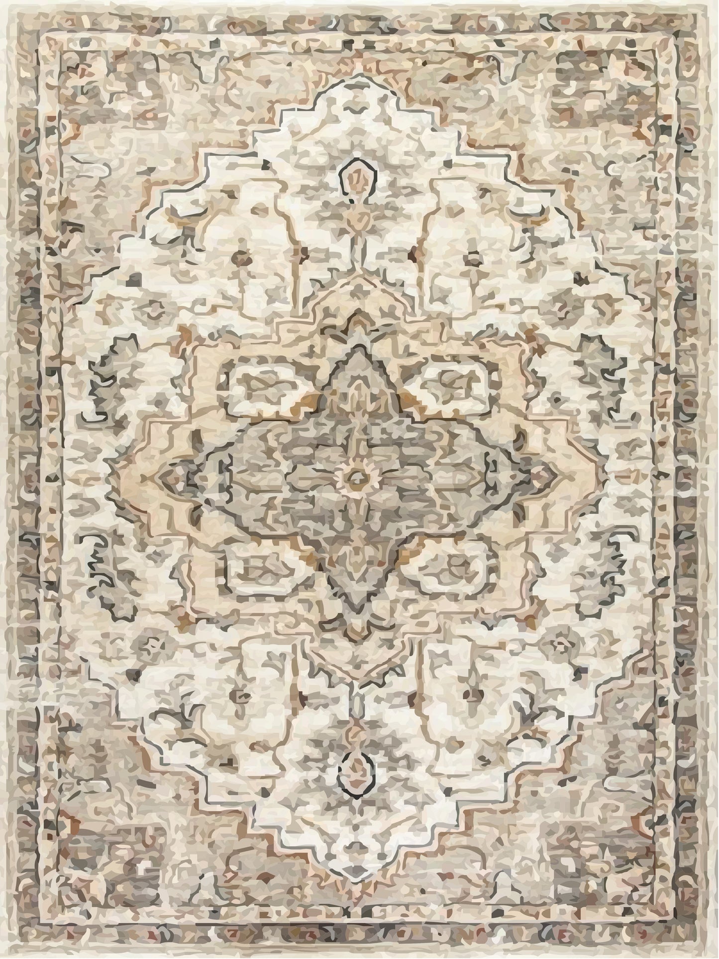 Kameleon Boho 72 Rug – washable, anti-slip felt rubber, eco-friendly custom design
