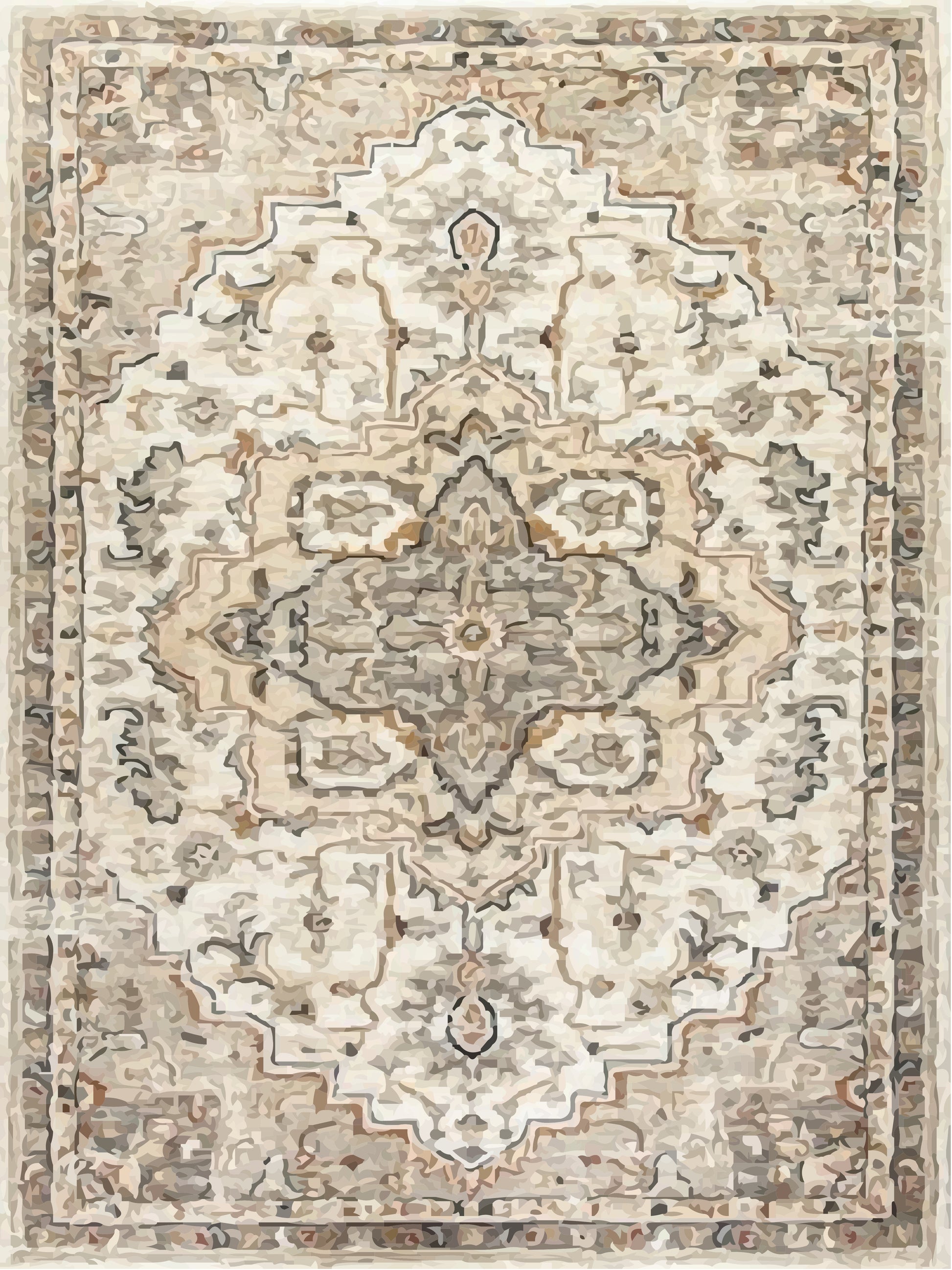 Kameleon Boho 72 Rug – washable, anti-slip felt rubber, eco-friendly custom design