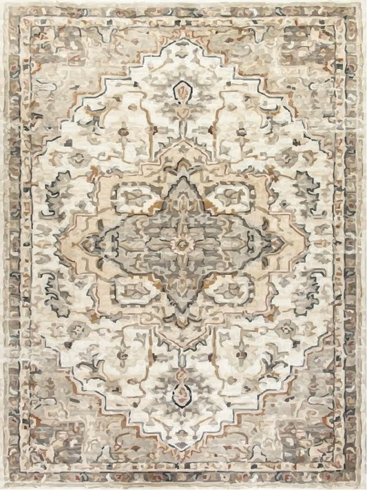 Kameleon Boho 72 Rug – washable, anti-slip felt rubber, eco-friendly custom design