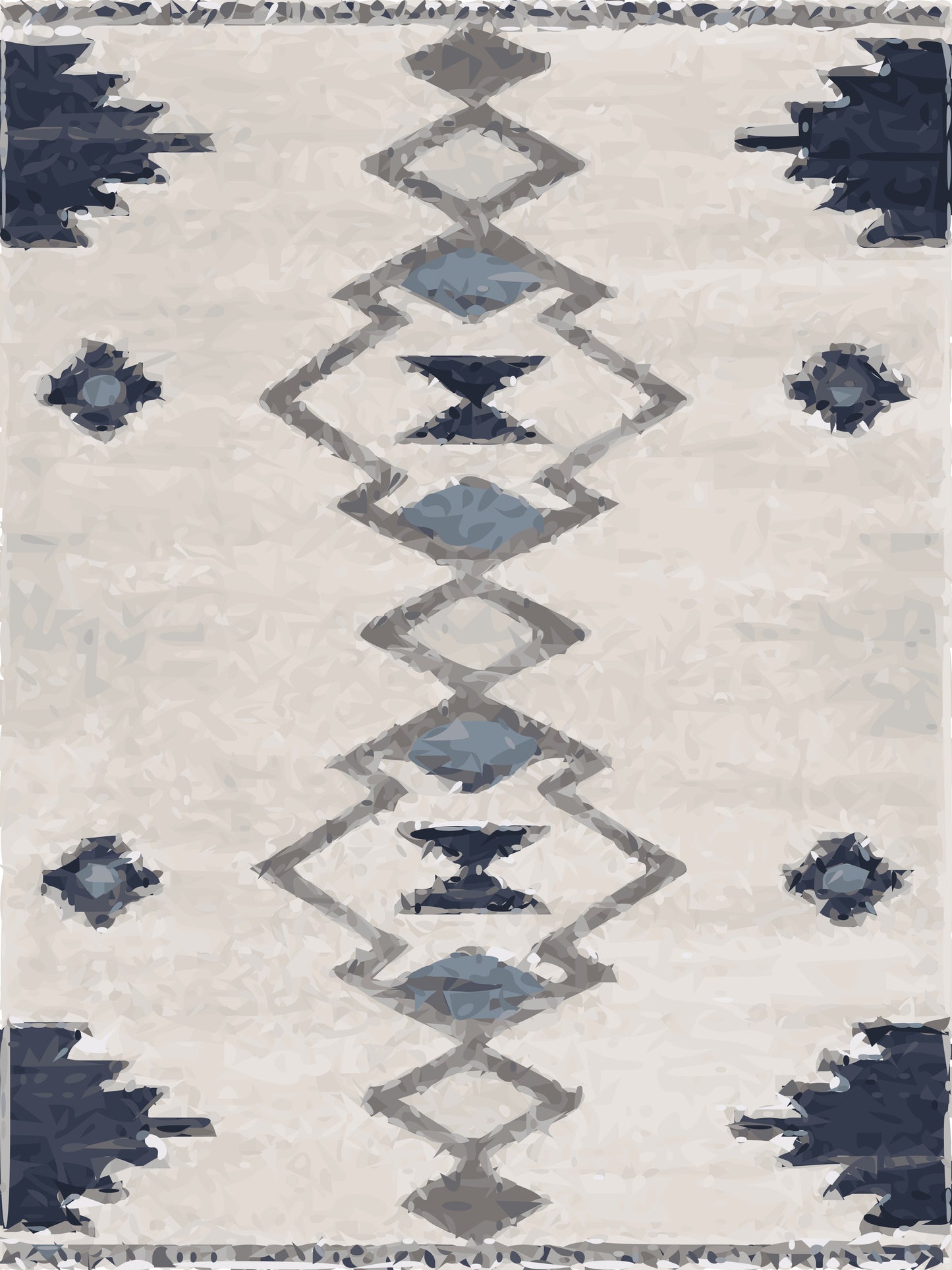 Kameleon Boho 73 Rug – washable, anti-slip felt rubber, eco-friendly custom design