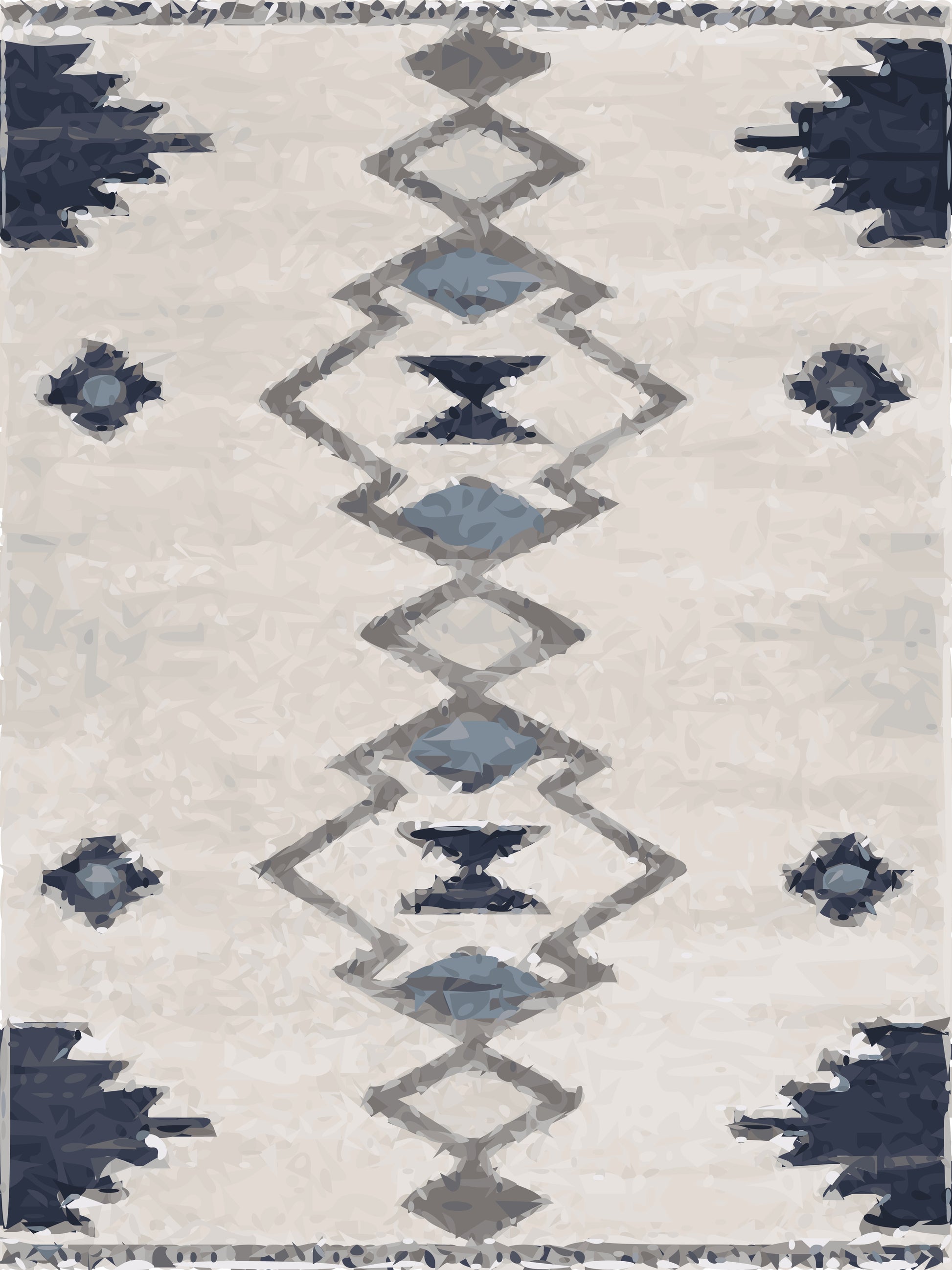 Kameleon Boho 73 Rug – washable, anti-slip felt rubber, eco-friendly custom design