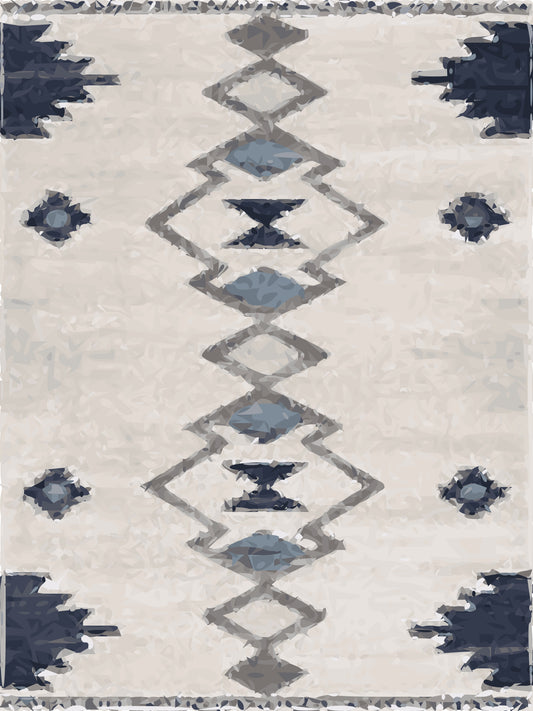 Kameleon Boho 73 Rug – washable, anti-slip felt rubber, eco-friendly custom design