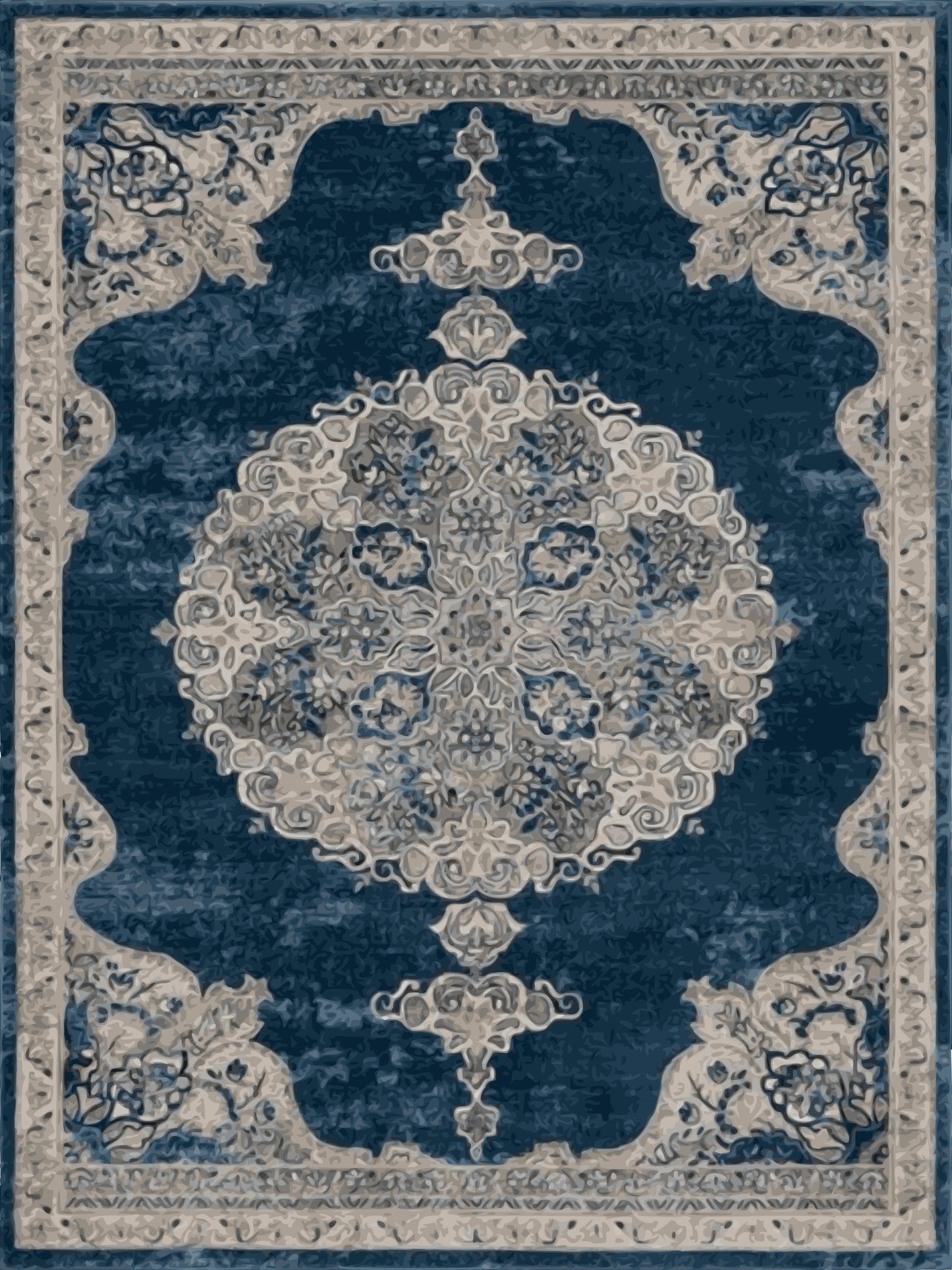 Kameleon Turkish 17 Rug – washable, anti-slip felt rubber, eco-friendly custom design