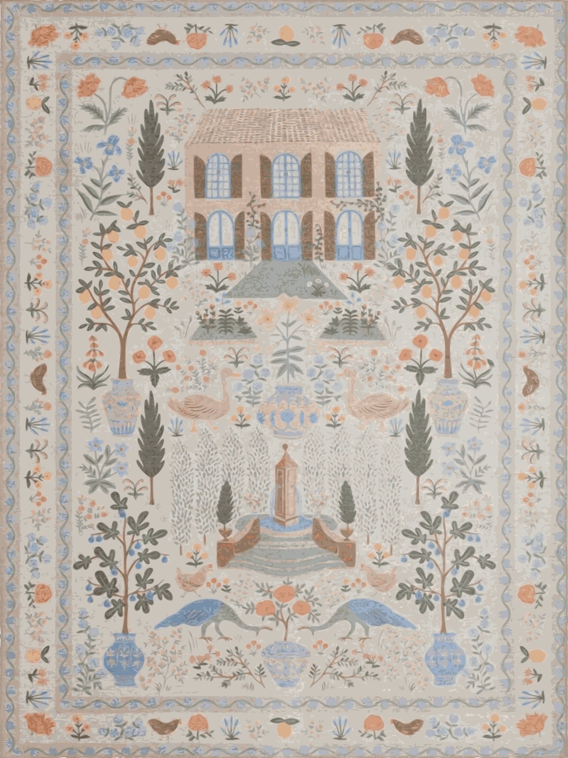 Kameleon Turkish 22 Rug – washable, anti-slip felt rubber, eco-friendly custom design