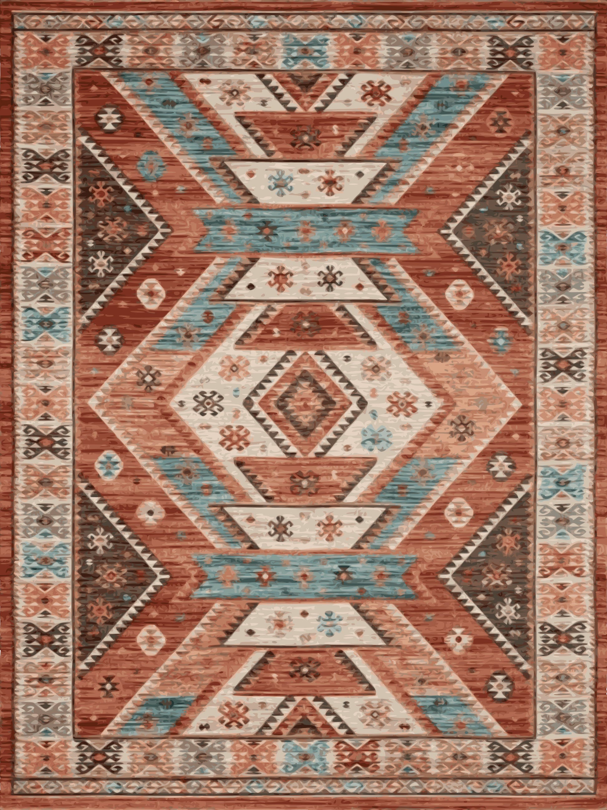 Kameleon Turkish 24 Rug – washable, anti-slip felt rubber, eco-friendly custom design