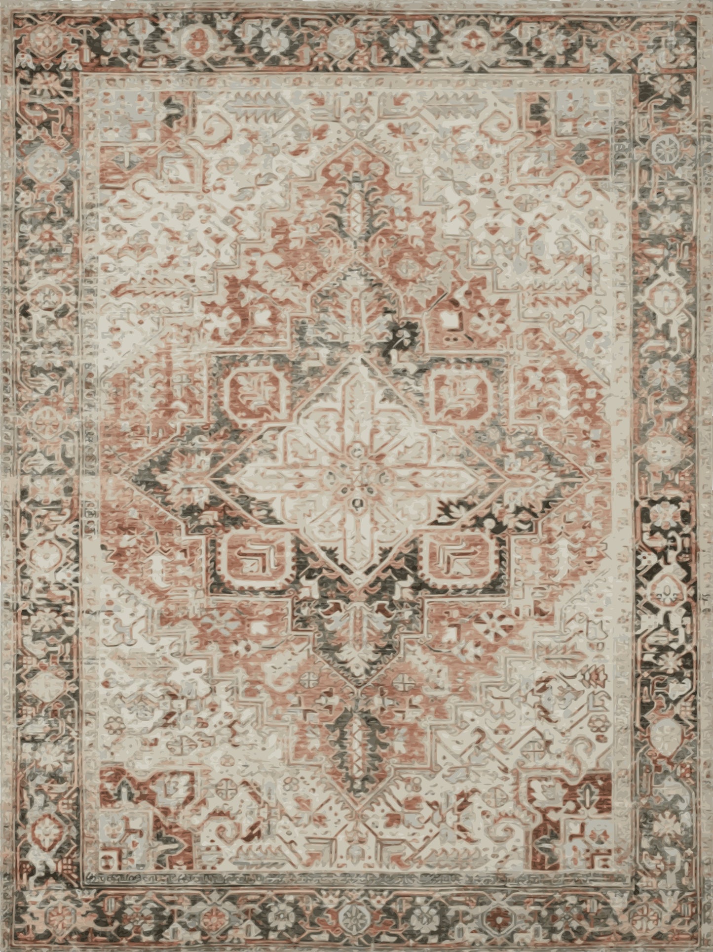 Kameleon Turkish 31 Rug – washable, anti-slip felt rubber, eco-friendly custom design
