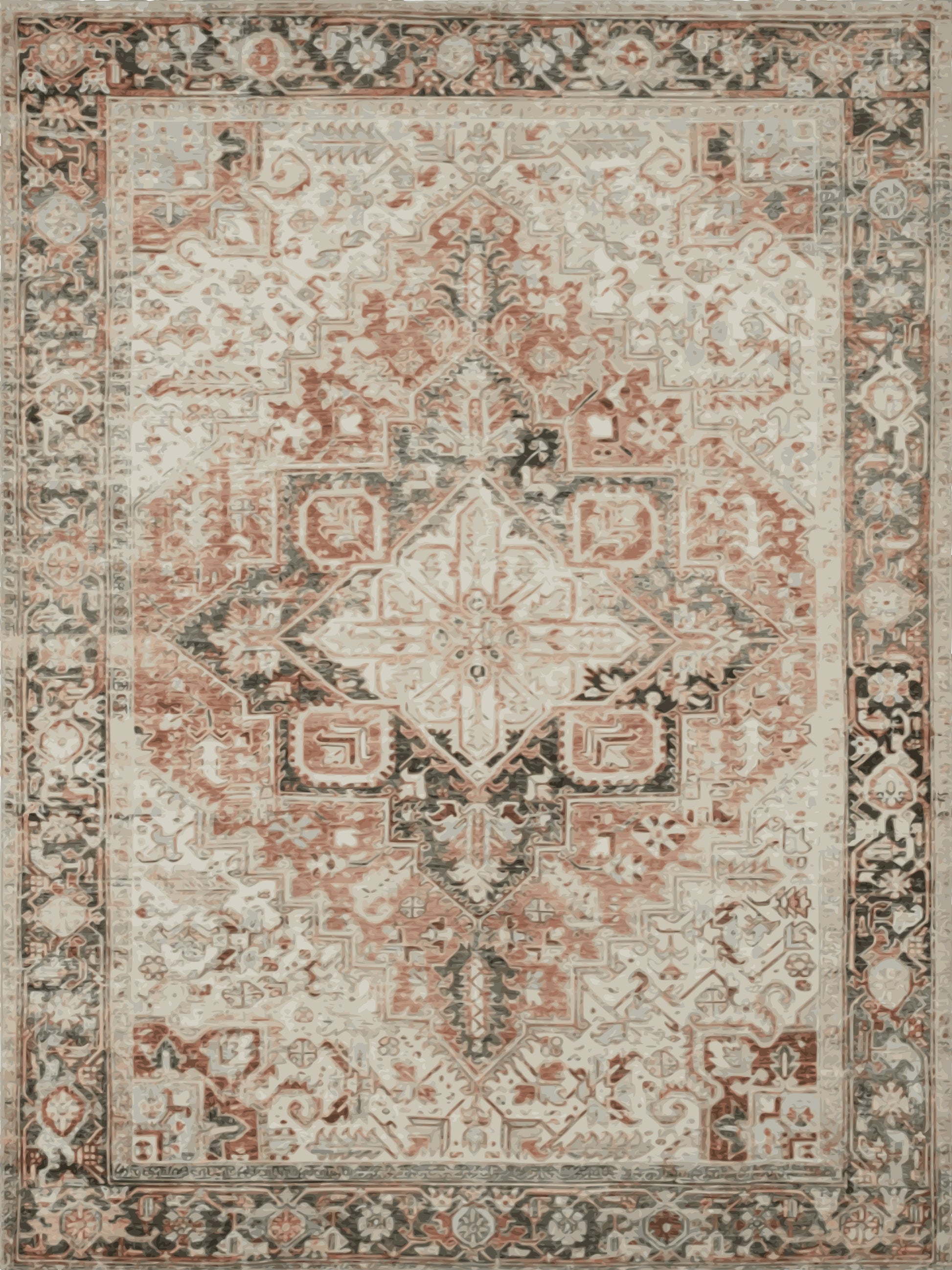 Kameleon Turkish 31 Rug – washable, anti-slip felt rubber, eco-friendly custom design