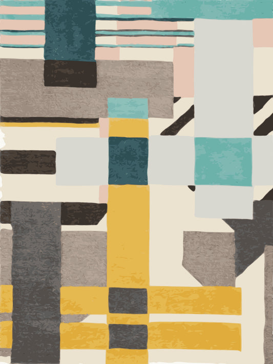 Kameleon Colorblock Rug 1 – Custom Size, Washable, Anti-Slip