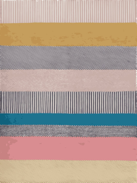 Kameleon Colorblock Rug 2 – Custom Size, Washable, Anti-Slip