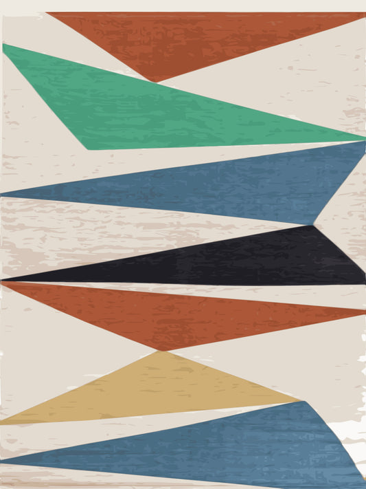 Kameleon Colorblock Rug 4 – Custom Size, Washable, Anti-Slip