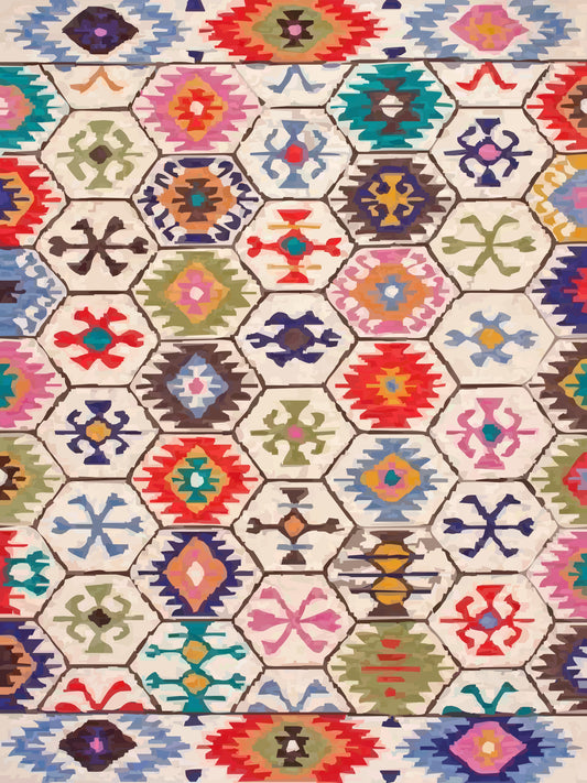 Kameleon Turkish 14 Rug – washable, anti-slip felt rubber, eco-friendly custom design