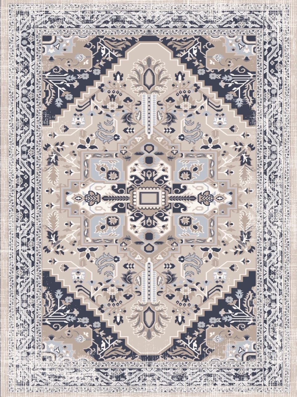 Kameleon Boho 69 Rug – washable, anti-slip felt rubber, eco-friendly custom design