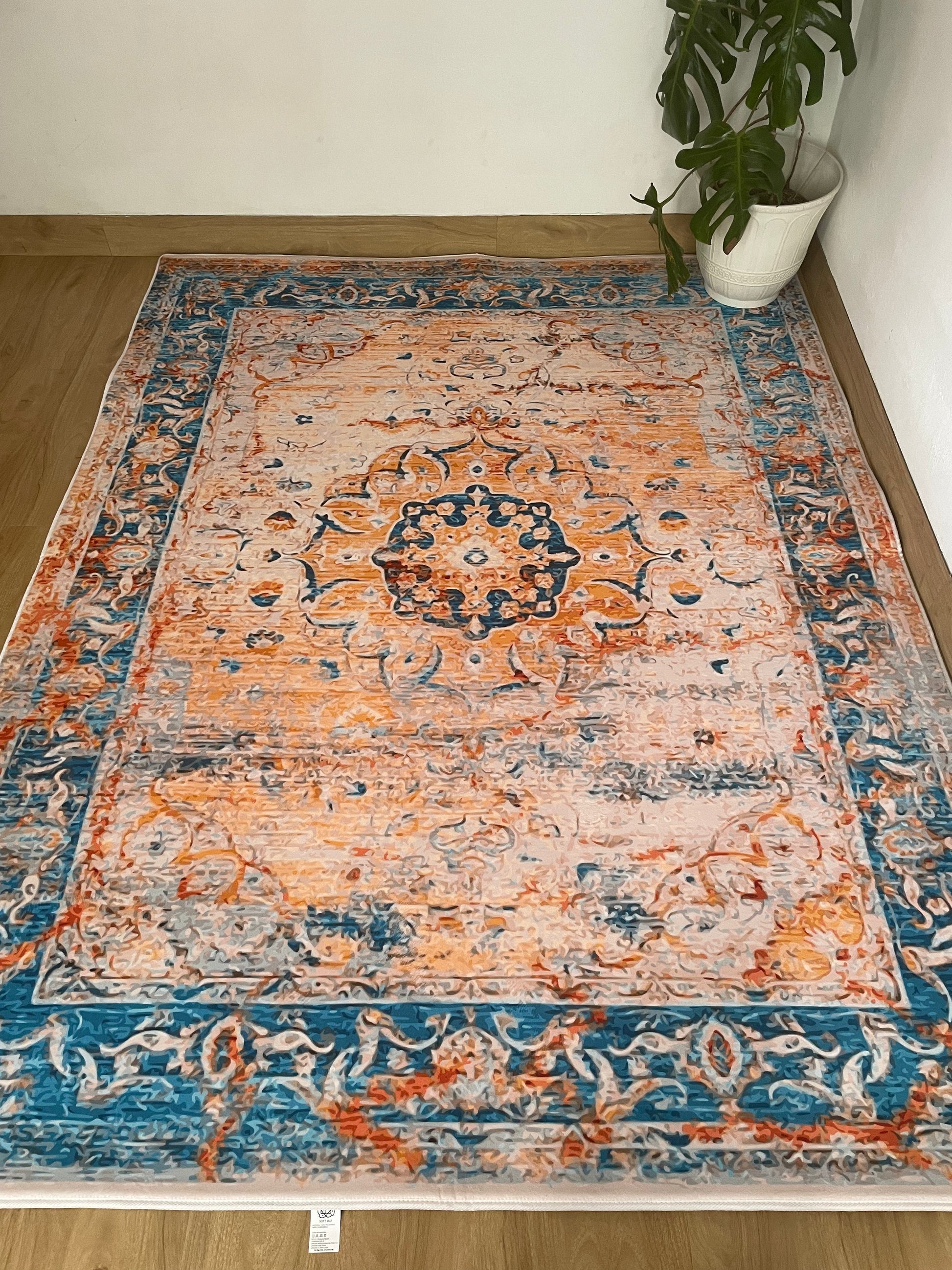 Kameleon Turkish 39 Rug – washable, anti-slip felt rubber, eco-friendly custom design