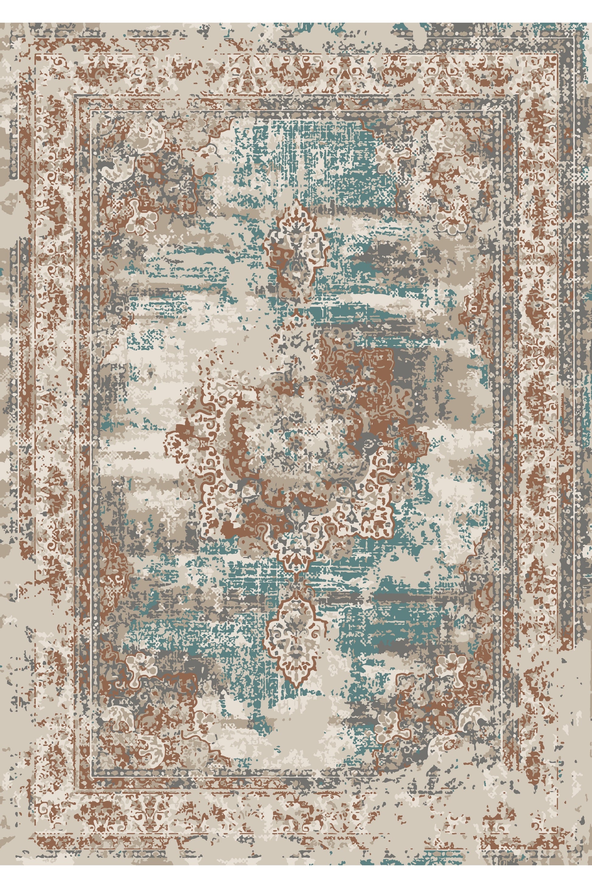 Kameleon Boho 18 Rug – washable, anti-slip felt rubber, eco-friendly custom design