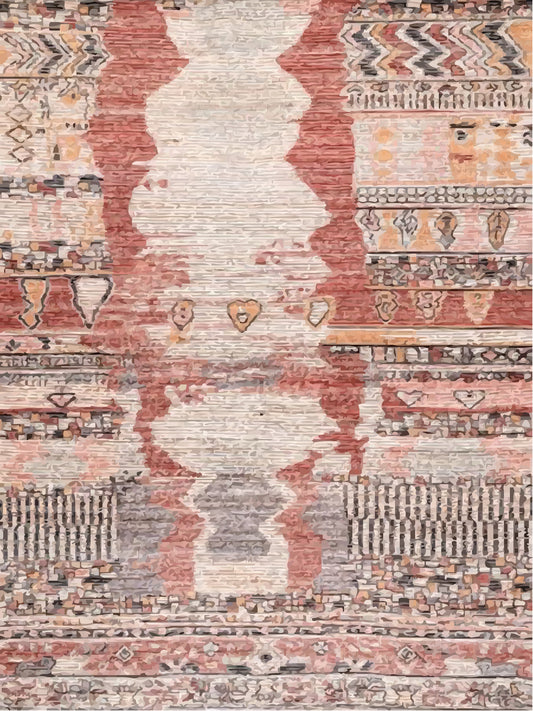Kameleon Boho 26 Rug – washable, anti-slip felt rubber, eco-friendly custom design
