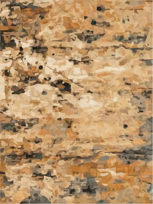 Kameleon Boho 28 Rug – washable, anti-slip felt rubber, eco-friendly custom design