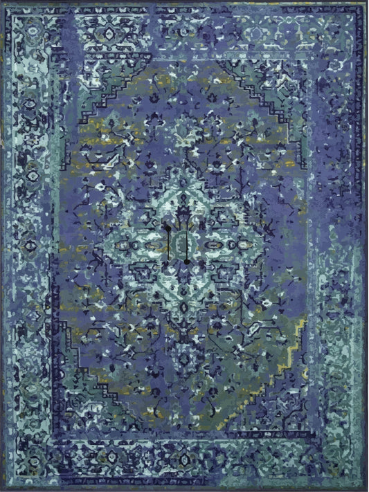 Kameleon Boho 29 Rug – washable, anti-slip felt rubber, eco-friendly custom design