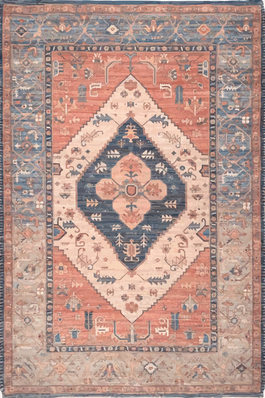 Kameleon Boho 35 Rug – washable, anti-slip felt rubber, eco-friendly custom design