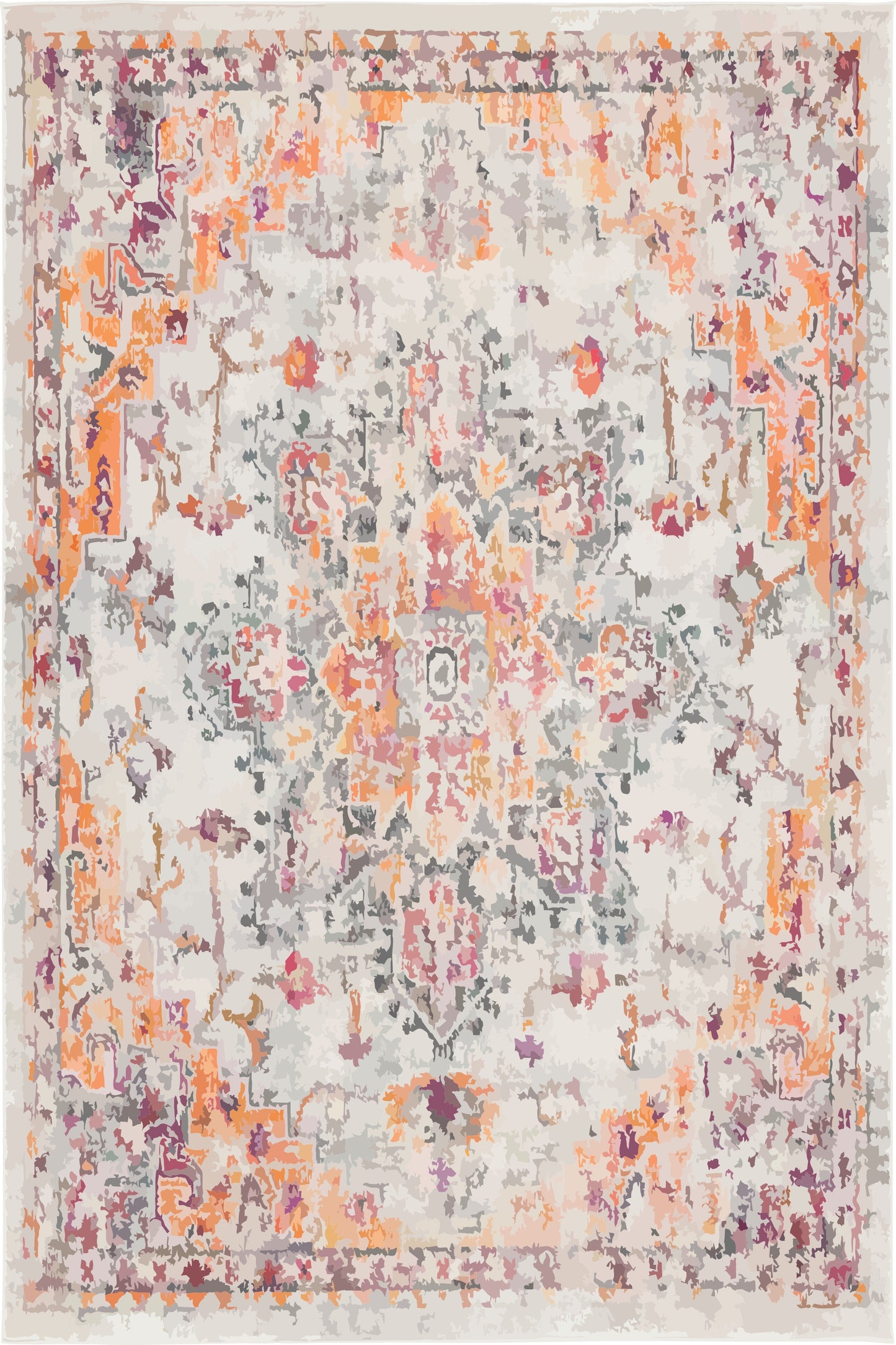 Kameleon Boho 41 Rug – washable, anti-slip felt rubber, eco-friendly custom design