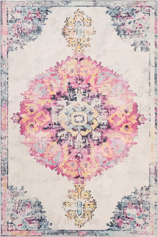Kameleon Boho 46 Rug – washable, anti-slip felt rubber, eco-friendly custom design