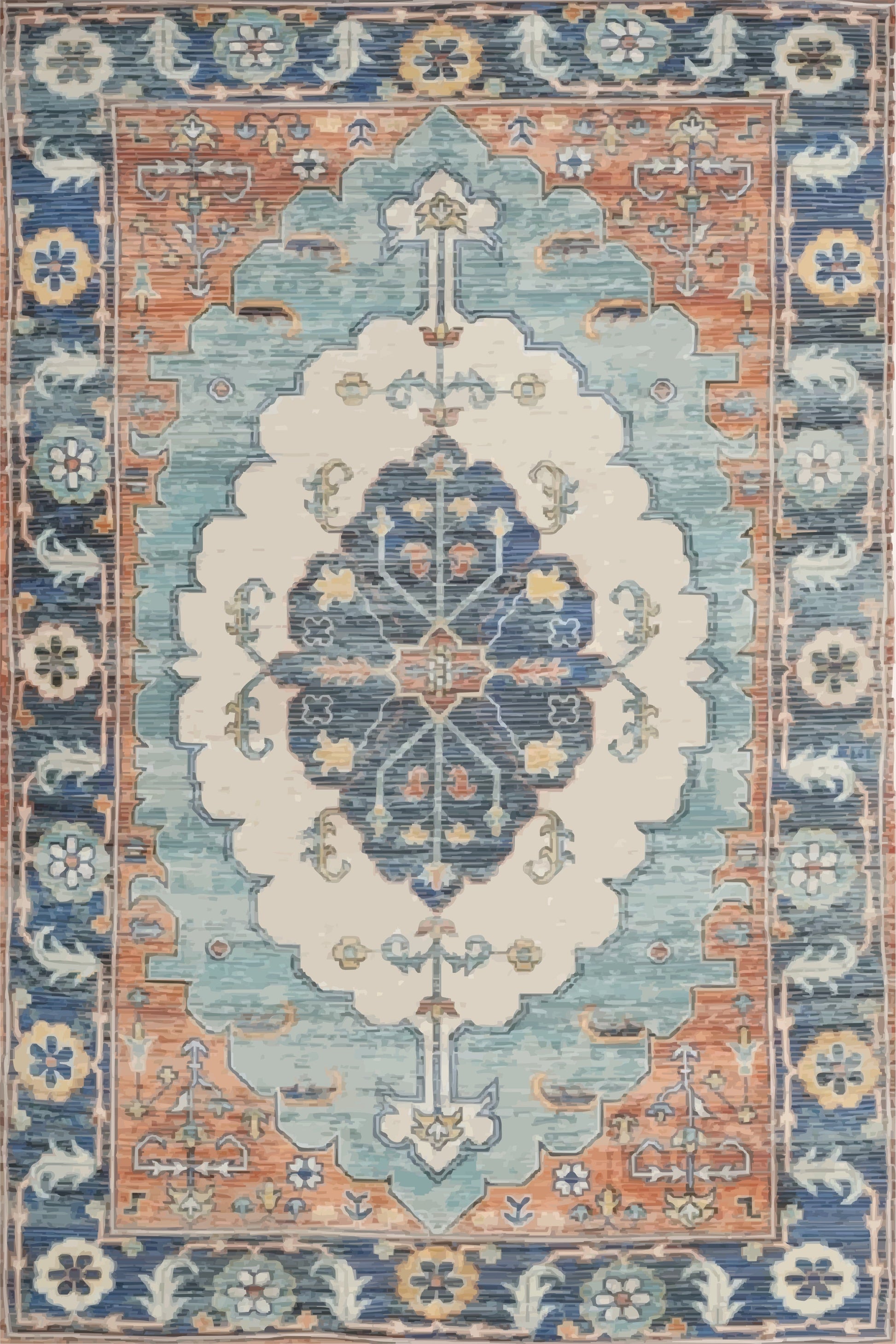 Kameleon Turkish 5 Rug – washable, anti-slip felt rubber, eco-friendly custom design