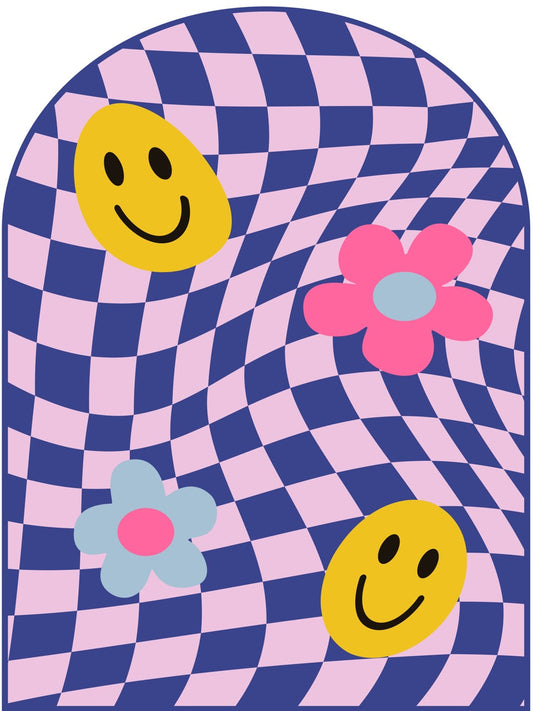 Kameleon Retro Rug 10 – Custom Size, Washable, Anti-Slip